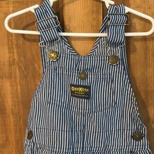 Vintage Oshkosh striped overalls size 4t unisex